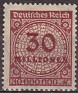 Germany 1923 Numbers 30 Millionen Violet Scott 288